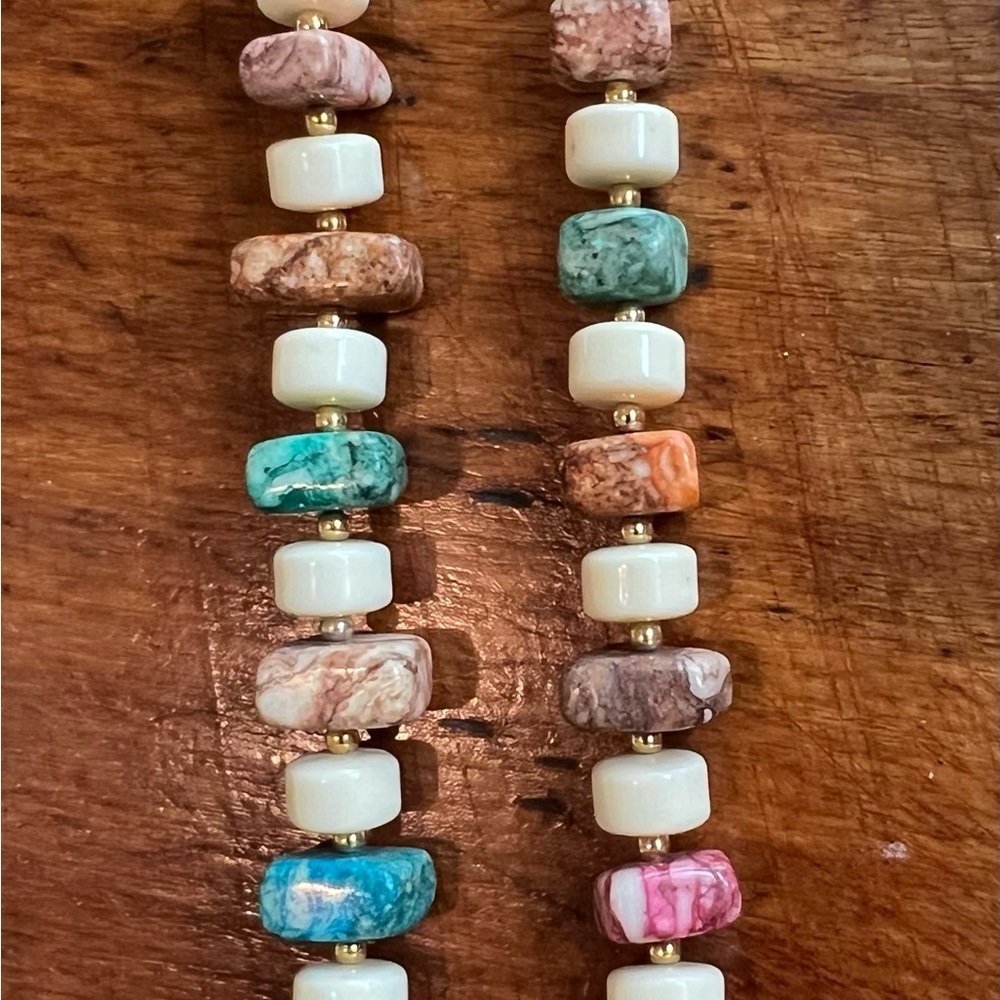 Premier Designs? Multi Stone Look Necklace Beaded Faux Agate Jasper NWOT #453 - Picture 5 of 5